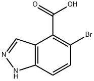 5-bromo-1H-Indazole-4-carboxylic acid Struktur