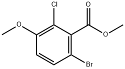 methyl 6-bromo-2-chloro-3-methoxybenzoate Struktur