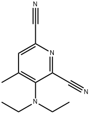 3-(Diethylamino)-4-methylpyridine-2,6-dicarbonitrile Struktur