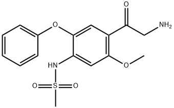 Methanesulfonamide,N-[4-(2-aminoacetyl)-5-methoxy-2-phenoxyphenyl]- Struktur