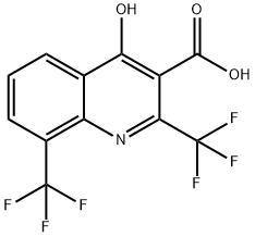 4-Hydroxy-2,8-bis(trifluoromethyl)quinoline-3-carboxylic acid Struktur