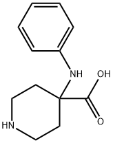 4-Piperidinecarboxylic acid, 4-(phenylamino)- Struktur