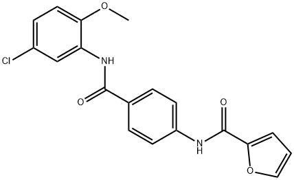 N-{4-[(5-chloro-2-methoxyphenyl)carbamoyl]phenyl}furan-2-carboxamide Struktur