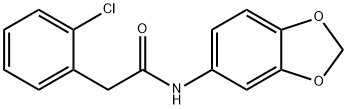 N-(1,3-benzodioxol-5-yl)-2-(2-chlorophenyl)acetamide Structure