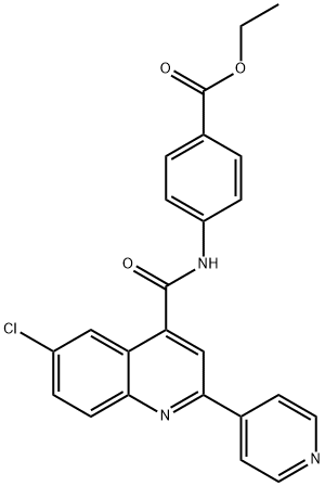 ethyl 4-(6-chloro-2-(pyridin-4-yl)quinoline-4-carboxamido)benzoate Struktur