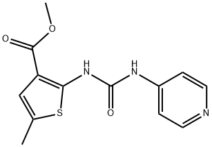 methyl 5-methyl-2-(3-(pyridin-4(1H)-ylidene)ureido)thiophene-3-carboxylate Struktur