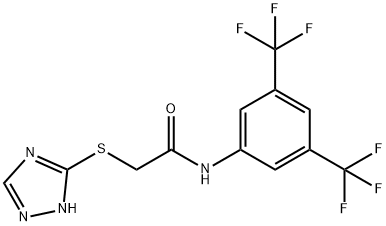 N-[3,5-bis(trifluoromethyl)phenyl]-2-(1H-1,2,4-triazol-3-ylsulfanyl)acetamide Struktur