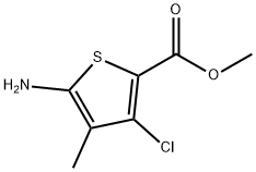 Methyl 5-amino-3-chloro-4-methylthiophene-2-carboxylate Struktur