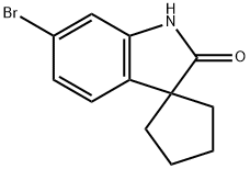 6'-BROMOSPIRO[CYCLOPENTANE-1,3'-INDOLIN]-2'-ONE Struktur