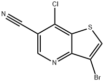 3-bromo-7-chlorothieno[3,2-b]pyridine-6-carbonitrile Struktur