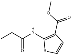 methyl 2-propionamidothiophene-3-carboxylate Struktur