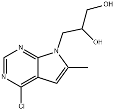 3-(4-Chloro-6-methyl-7H-pyrrolo[2,3-d]pyrimidin-7-yl)propane-1,2-diol Struktur