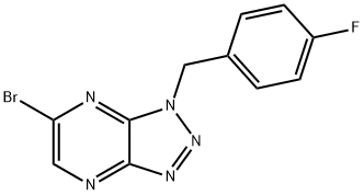 6-bromo-1-(4-fluorobenzyl)-1H-[1,2,3]triazolo[4,5-b]pyrazine Struktur