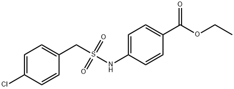 ethyl 4-((4-chlorophenyl)methylsulfonamido)benzoate Structure