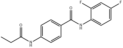 N-(2,4-difluorophenyl)-4-(propanoylamino)benzamide Struktur