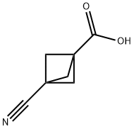 3-Cyanobicyclo[1.1.1]pentane-1-carboxylicacid Struktur