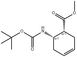 methyl (1R,6S)-6-{[(tert-butoxy)carbonyl]amino}cyclohex-3-ene-1-carboxylate Struktur