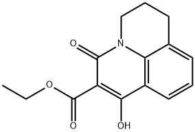 1-Hydroxy-3-oxo-6,7-dihydro-3H,5H-pyrido[3,2,1-ij]quinoline-2-carboxylic acid ethyl ester Struktur