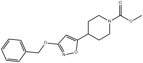 Methyl 4-(3-(benzyloxy)isoxazol-5-yl)piperidine-1-carboxylate Struktur