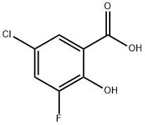 Benzoic acid, 5-chloro-3-fluoro-2-hydroxy-
 Struktur