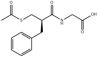 Glycine, N-[(2R)-2-[(acetylthio)methyl]-1-oxo-3-phenylpropyl]- Structure