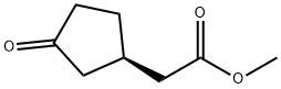 (R)-3-Oxo-cyclopentaneacetic acid methyl ester Struktur