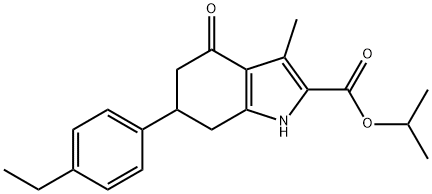 isopropyl 6-(4-ethylphenyl)-3-methyl-4-oxo-4,5,6,7-tetrahydro-1H-indole-2-carboxylate Struktur