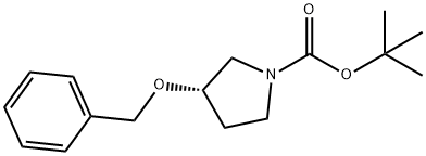 (R)-tert-Butyl 3-(Benzyloxy)pyrrolidine-1-carboxylate Struktur