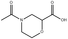 4-Acetylmorpholine-2-carboxylic acid Struktur