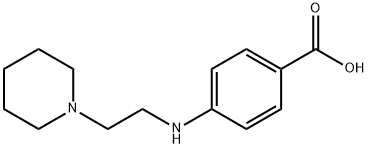 Benzoic acid,4-[[2-(1-piperidinyl)ethyl]amino]- Struktur