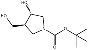 (3S,4S)-1-Boc-3-hydroxy-4-(hydroxymethyl)-pyrrolidine Struktur