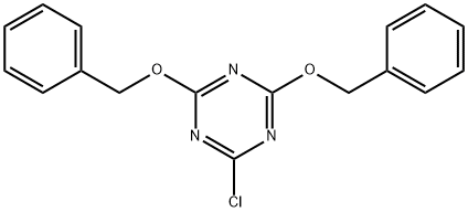 2,4-Bis(benzyloxy)-6-chloro-1,3,5-triazine Struktur