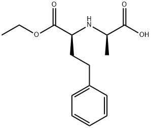 (R)-2-(((S)-1-ethoxy-1-oxo-4-phenylbutan-2-yl)amino)propanoic acid Struktur