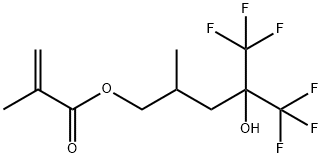 1,1,1-Trifluoro-2-(trifluoromethyl)-2-hydroxy-4-methyl-5-pentyl methacrylate
		
	 Struktur