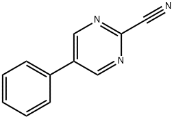 5-phenylpyrimidine-2-carbonitrile Struktur