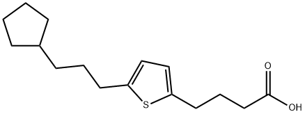 4-(5-(3-Cyclopentylpropyl)thiophen-2-yl)butanoic acid Struktur