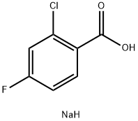 Sodium 2-chloro-4-fluorobenzoate Struktur