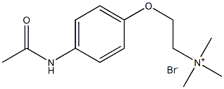 2-(4-Acetamidophenoxy)-N,N,N-trimethylethanaminium bromide Struktur