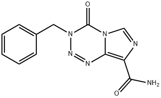 3-Benzyl-4-oxo-3,4-dihydroimidazo[5,1-d][1,2,3,5]tetrazine-8-carboxamide Struktur