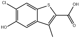 6-Chloro-5-hydroxy-3-methylbenzo[b]thiophene-2-carboxylic acid Struktur