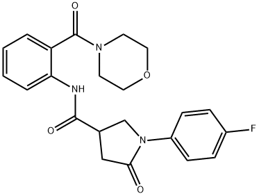 1-(4-fluorophenyl)-N-[2-(morpholin-4-ylcarbonyl)phenyl]-5-oxopyrrolidine-3-carboxamide|