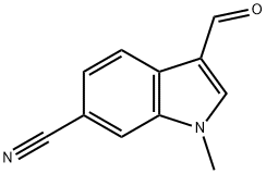 1H-Indole-6-carbonitrile, 3-formyl-1-methyl- Struktur