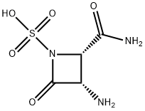 1-Azetidinesulfonic acid, 3-amino-2-(aminocarbonyl)-4-oxo-, (2S-cis)- (9CI)
 Struktur