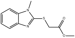 methyl 2-(1-methyl-1H-benzo[d]imidazol-2-ylthio)acetate Struktur