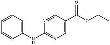 5-Pyrimidinecarboxylic acid, 2-(phenylamino)-, ethyl ester Struktur