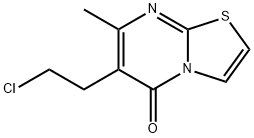 6-(2-CHLOROETHYL)-7-METHYL-5H-THIAZOLO[3,2-A]PYRIMIDIN-5-ONE Struktur