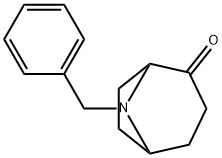 8-benzyl-8-azabicyclo[3.2.1]octan-2-one Struktur