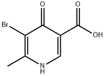 5-bromo-6-methyl-4-oxo-1,4-dihydropyridine-3-carboxylic acid Struktur