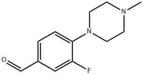 3-fluoro-4-(4-methyl-1-piperazinyl)Benzaldehyde Struktur