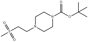 tert-butyl 4-(2-(methylsulfonyl)ethyl)piperazine-1-carboxylate Struktur